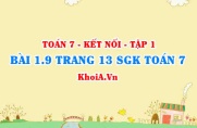 Bài 1.9 trang 13 SGK Toán 7 tập 1 Kết nối tri thức